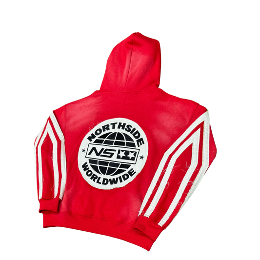 Northside Worldwide Zip-Up Hoodie - Red