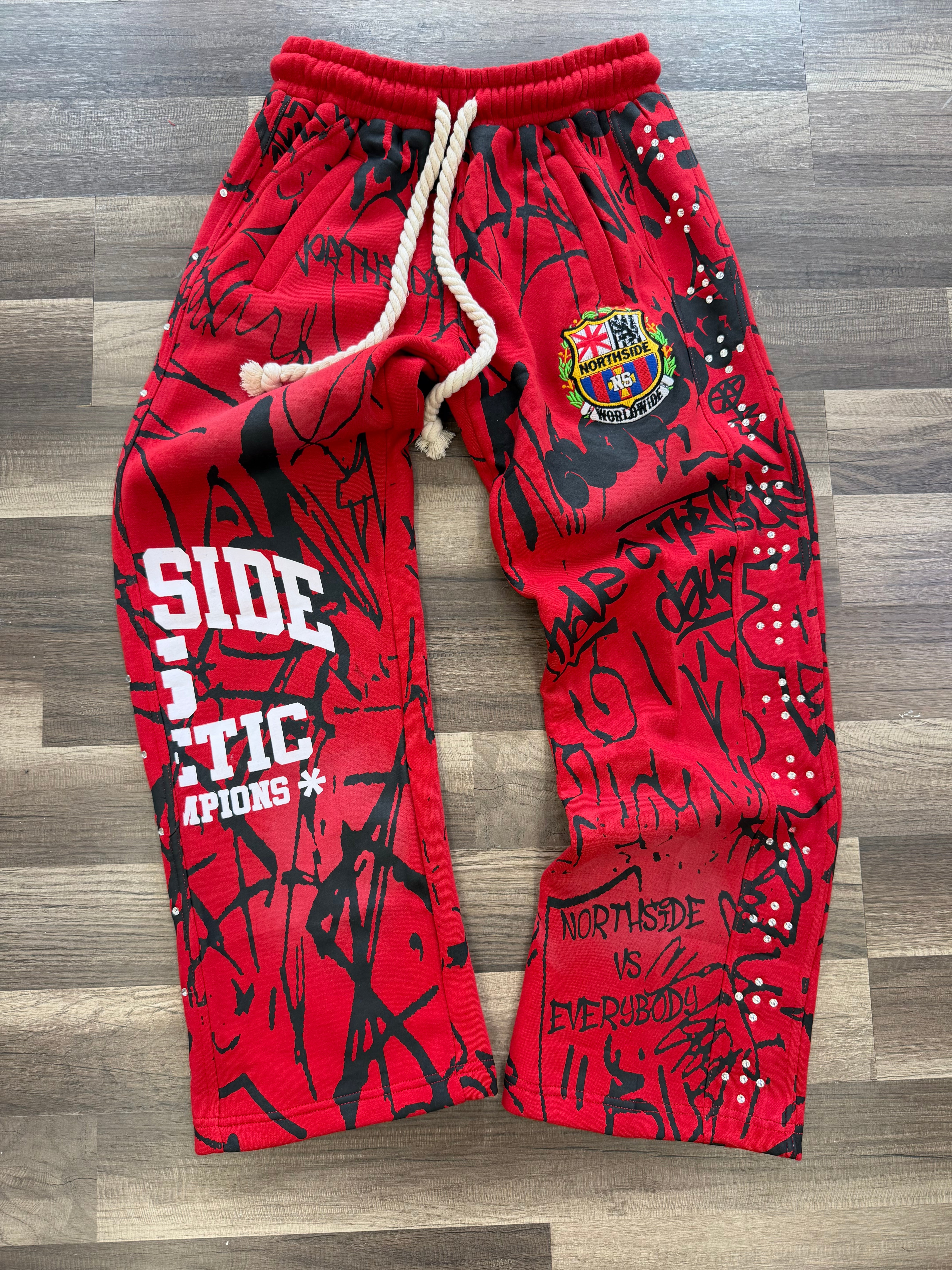 パンツ Red Label Graffiti Sarrouel Slacks Northside Graffiti Pants - Red – thenorthsideclothing.com