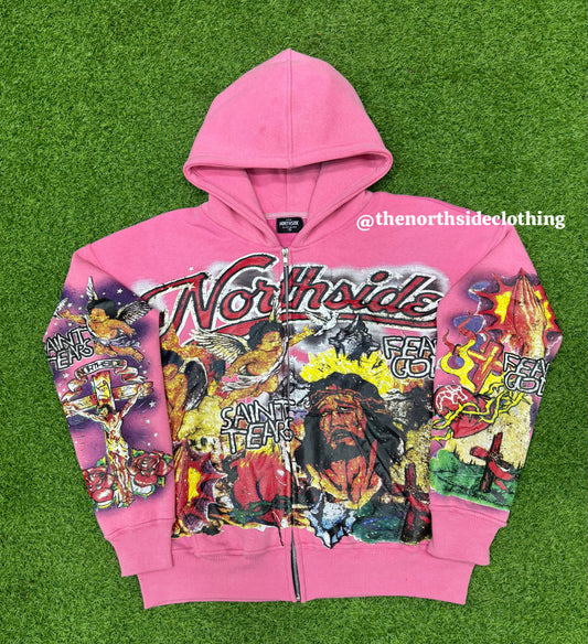 Northside Fear God Hoodie - Pink