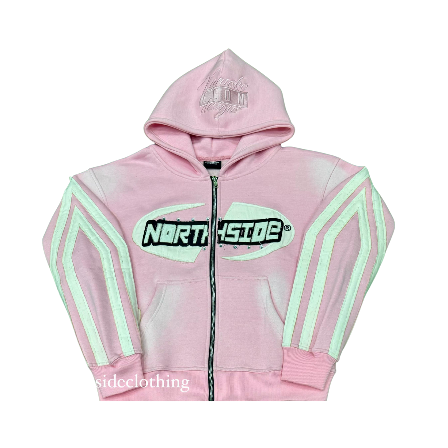 Northside Worldwide Zip-Up Hoodie - Pink