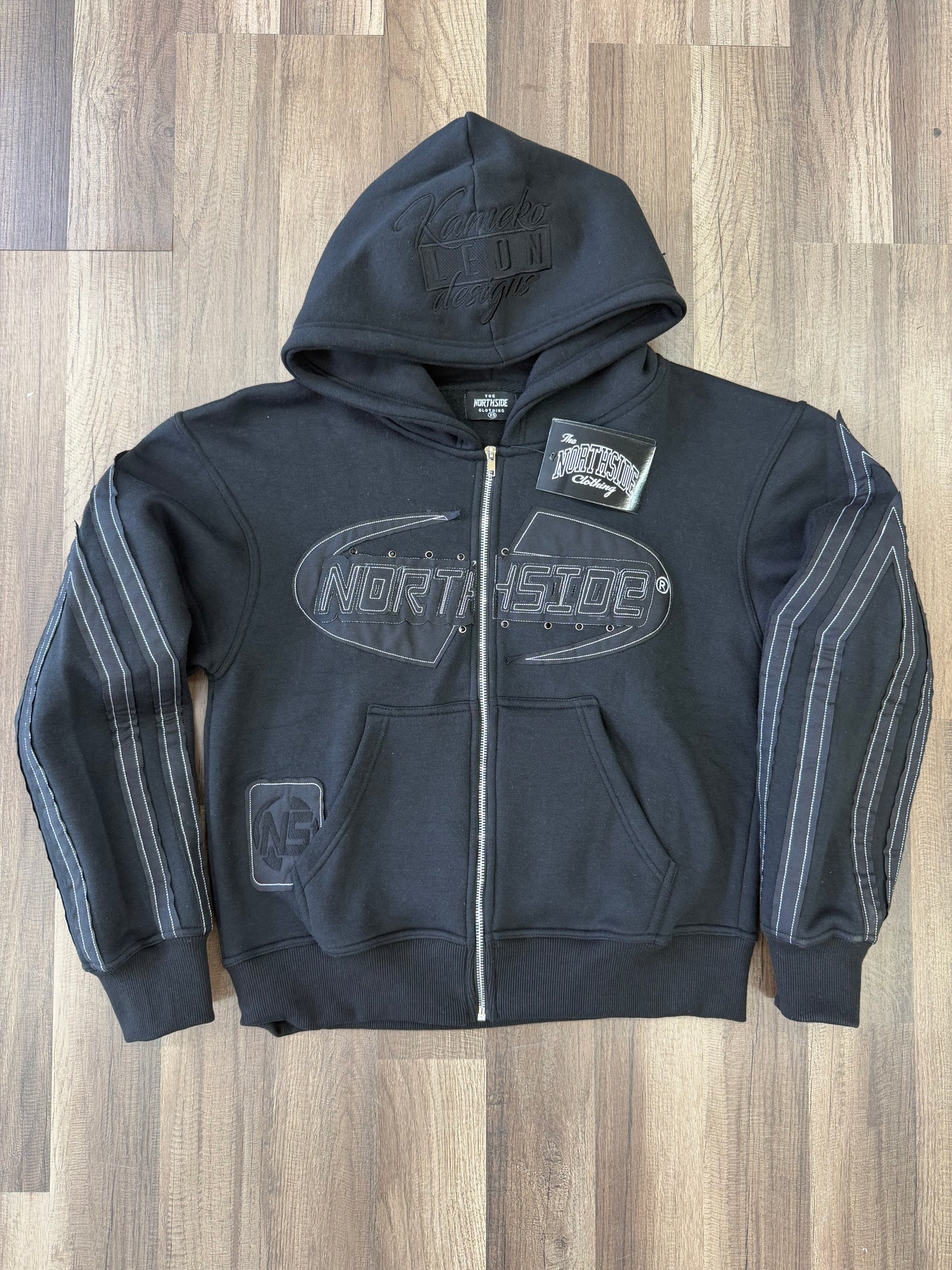 Northside Worldwide Tuxedo Zip Up Hoodie - Black