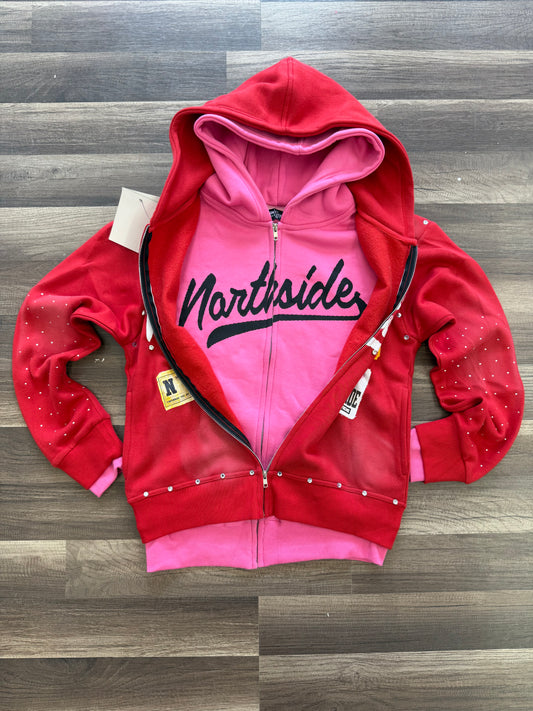 Northside Valentines Zip Up Hoodie - Red